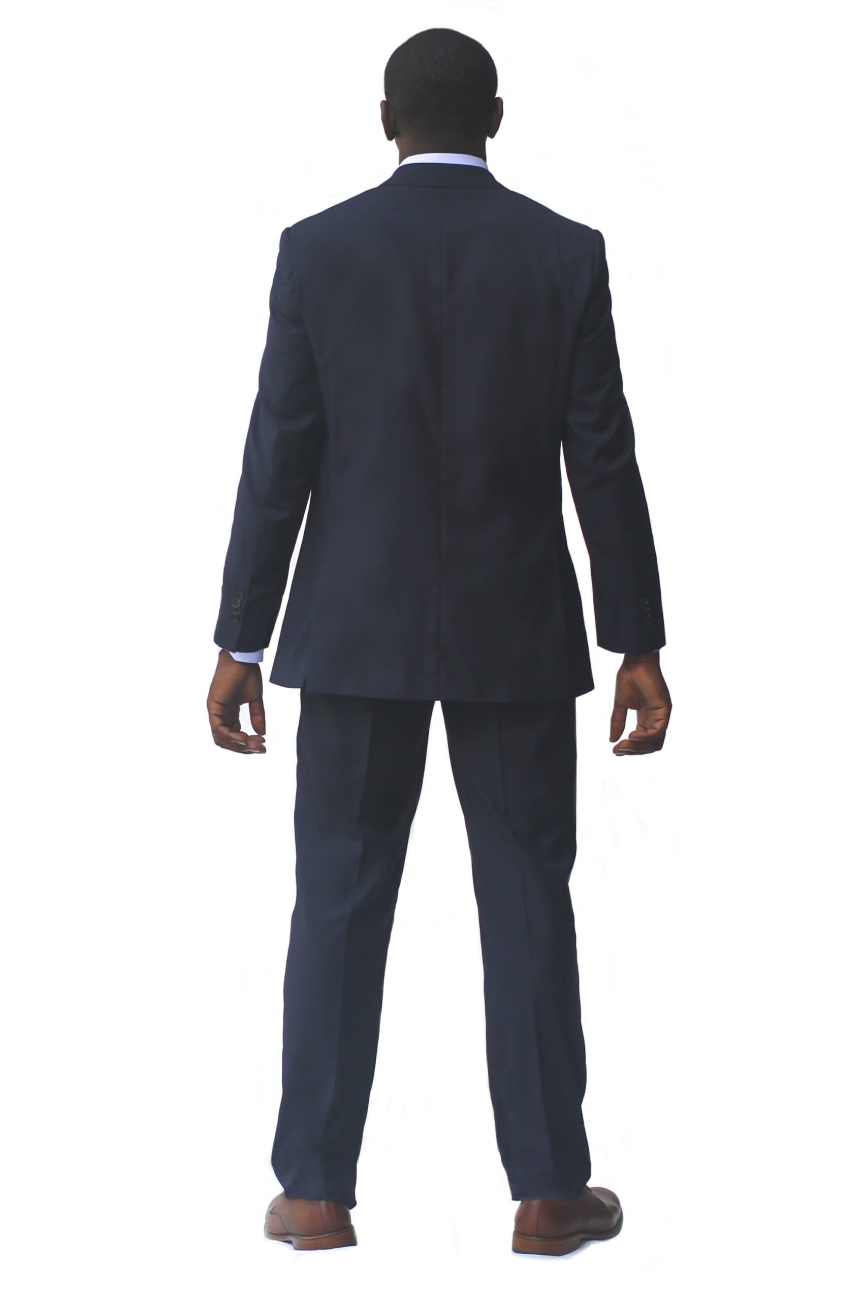 Navy Ultra Slim Fit One Button Suit - Back View