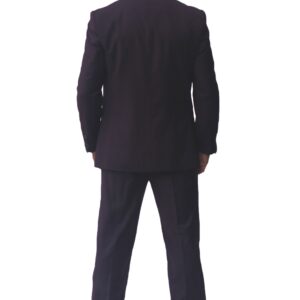 Plum Ultra Slim Fit One Button Suit - Back View