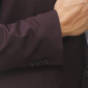Plum Ultra Slim Fit One Button Suit - Cuff