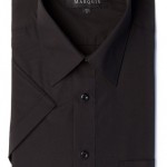 Short Sleeve Black Dress Shirt-0