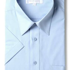 Short Sleeve Light Blue Dress Shirt-0