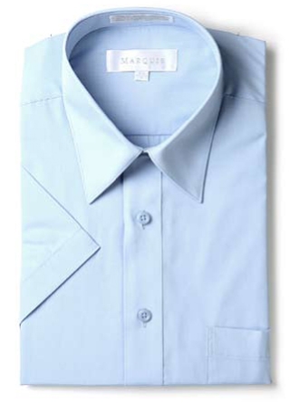 Short Sleeve Light Blue Dress Shirt-0 Short Sleeve Light Blue Dress Shirt-0