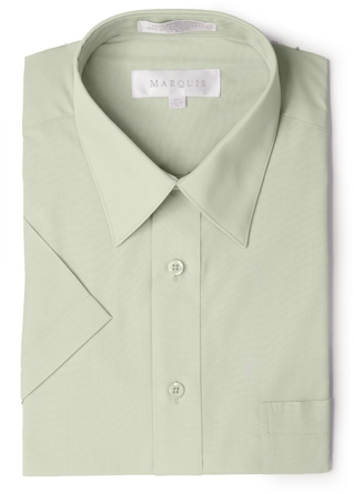 Short Sleeve Sage Dress Shirt-0 Short Sleeve Sage Dress Shirt-0