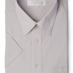 Short Sleeve Silver Dress Shirt-0