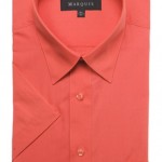 Short Sleeve Smoked Salmon Dress Shirt-0