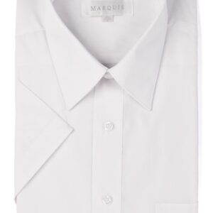 Short Sleeve White Dress Shirt-0