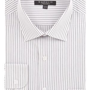 Marquis Signature Collection White/Black Dress Shirt-0