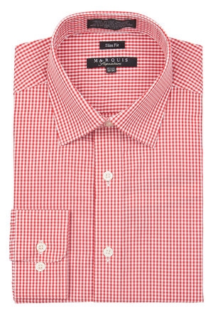 Marquis Signature Collection Red Dress Shirt-0 Marquis Signature Collection Red Dress Shirt-0