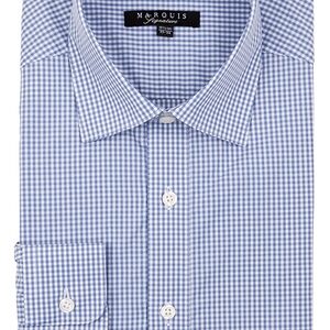 Marquis Signature Collection Slate Blue Dress Shirt-0
