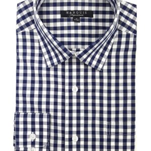 Marquis Signature Collection Navy Dress Shirt-0