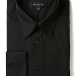 Marquis Black Dress Shirt with French Cuff & Links-0