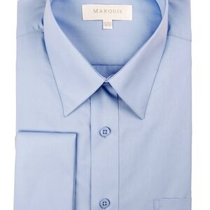 Marquis Light Blue Dress Shirt with French Cuff & Links-0