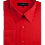 Marquis Red Dress Shirt with French Cuff & Links-0
