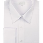 Marquis White Dress Shirt with French Cuff & Links-0