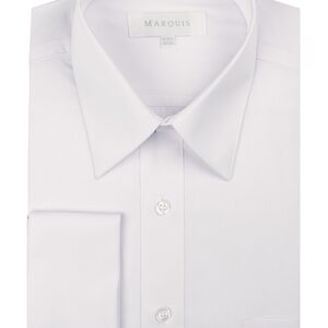 Marquis White Dress Shirt with French Cuff & Links-0
