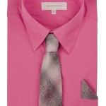 Marquis Fuschia Dress Shirt with Ties & Handkerchief-0