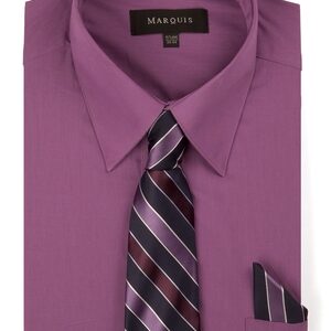 Marquis Grape Dress Shirt with Ties & Handkerchief-0