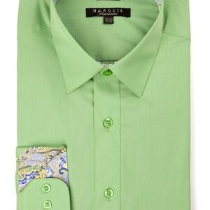 Apple Green Trimmed Dress Shirt-0