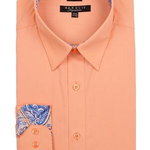 Apricot Trimmed Dress Shirt-0