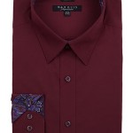 Burgundy Trimmed Dress Shirt-0