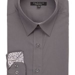 Charcoal Trimmed Dress Shirt-0