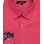 Fuschia Trimmed Dress Shirt-0
