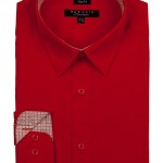 Red Trimmed Dress Shirt-0