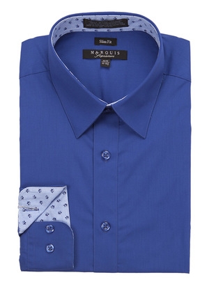 Royal Trimmed Dress Shirt-0 Royal Trimmed Dress Shirt-0