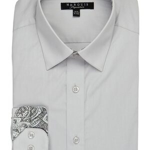 Silver Trimmed Dress Shirt-0