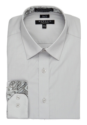 Silver Trimmed Dress Shirt-0 Silver Trimmed Dress Shirt-0