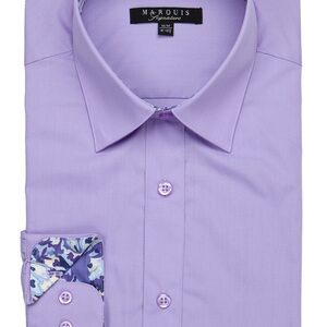 Violet Trimmed Dress Shirt-0