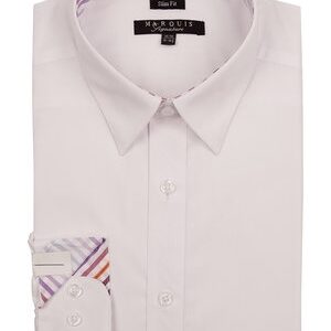 White Trimmed Dress Shirt-0