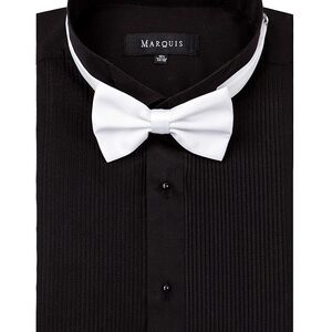 Marquis Regular Fit Black Tuxedo Shirt-0