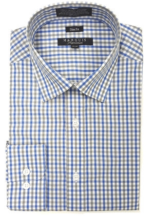 Marquis Signature Collection French Blue Dress Shirt-0 Marquis Signature Collection French Blue Dress Shirt-0