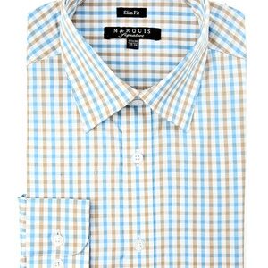 Marquis Signature Collection Khaki Dress Shirt-0