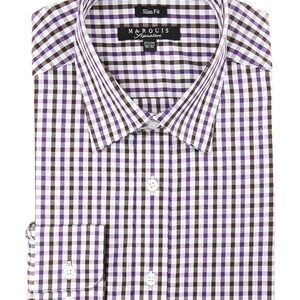 Marquis Signature Collection Purple Dress Shirt-0