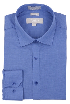 Marquis Signature Collection French Blue Dress Shirt-0 Marquis Signature Collection French Blue Dress Shirt-0