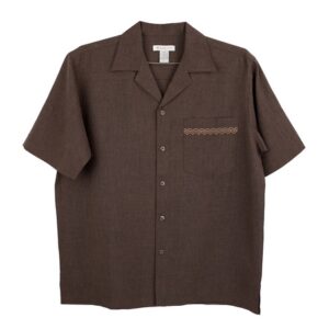 Marquis Brown Regular Collar Short Sleeve Shirt-0