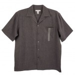 Marquis Charcoal Regular Collar Short Sleeve Shirt-0