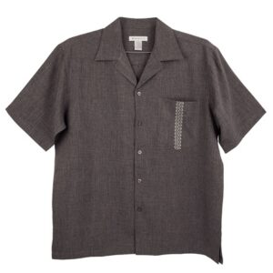 Marquis Charcoal Regular Collar Short Sleeve Shirt-0