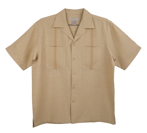 Marquis Sand Regular Collar Short Sleeve Shirt-0 Marquis Sand Regular Collar Short Sleeve Shirt-0