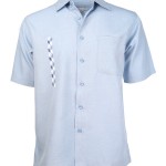 Marquis Blue Regular Collar Short Sleeve Shirt-0