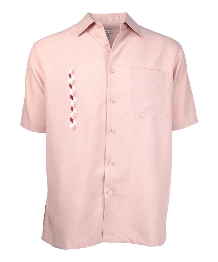 Marquis Mauve Regular Collar Short Sleeve Shirt-0 Marquis Mauve Regular Collar Short Sleeve Shirt-0