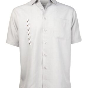 Marquis Silver Regular Collar Short Sleeve Shirt-0
