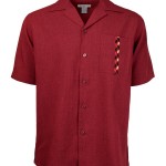 Marquis Dark Burgundy Regular Collar Short Sleeve Shirt-0