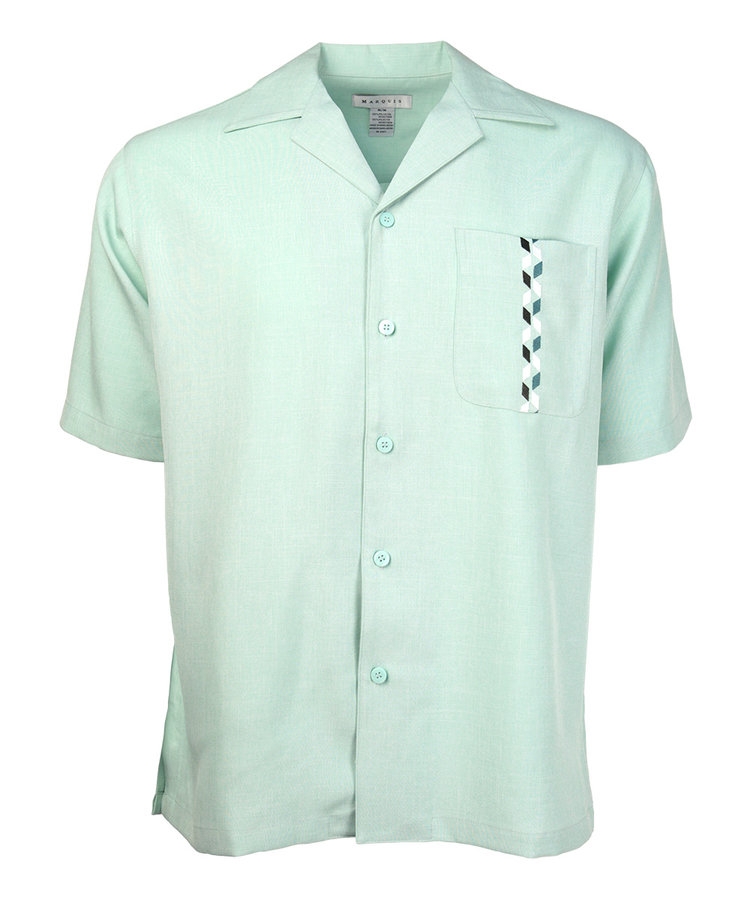 Marquis Mint Regular Collar Short Sleeve Shirt-0 Marquis Mint Regular Collar Short Sleeve Shirt-0