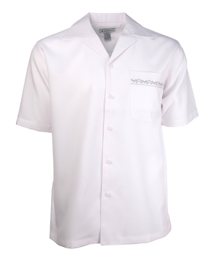 Marquis White Regular Collar Short Sleeve Shirt-0 Marquis White Regular Collar Short Sleeve Shirt-0