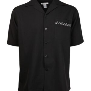 Marquis Black Regular Collar Short Sleeve Shirt-0