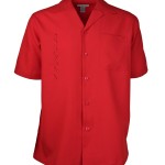 Marquis Red Regular Collar Short Sleeve Shirt-0