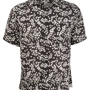 Marquis Black Regular Collar Short Sleeve Shirt-0